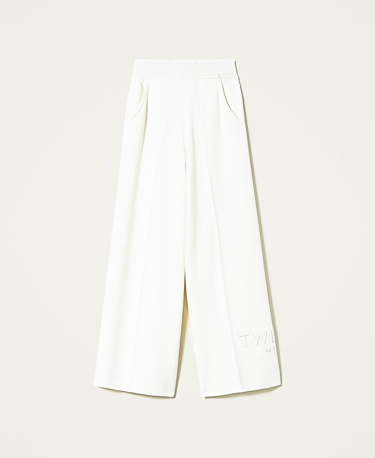 Трикотажные брюки-палаццо Белый Снег женщина 212TP3247-0S