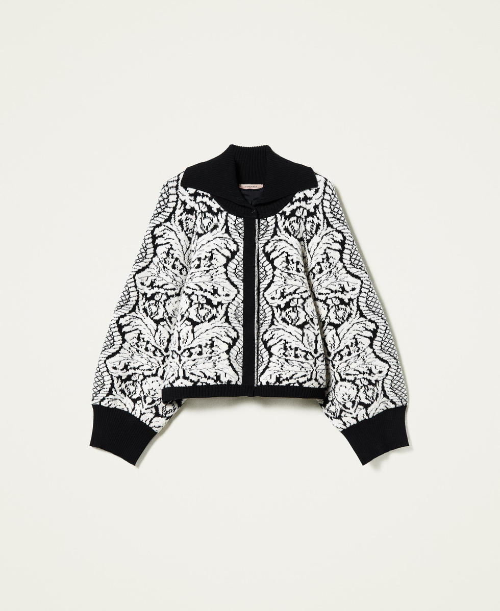Black and white top floral jacket
