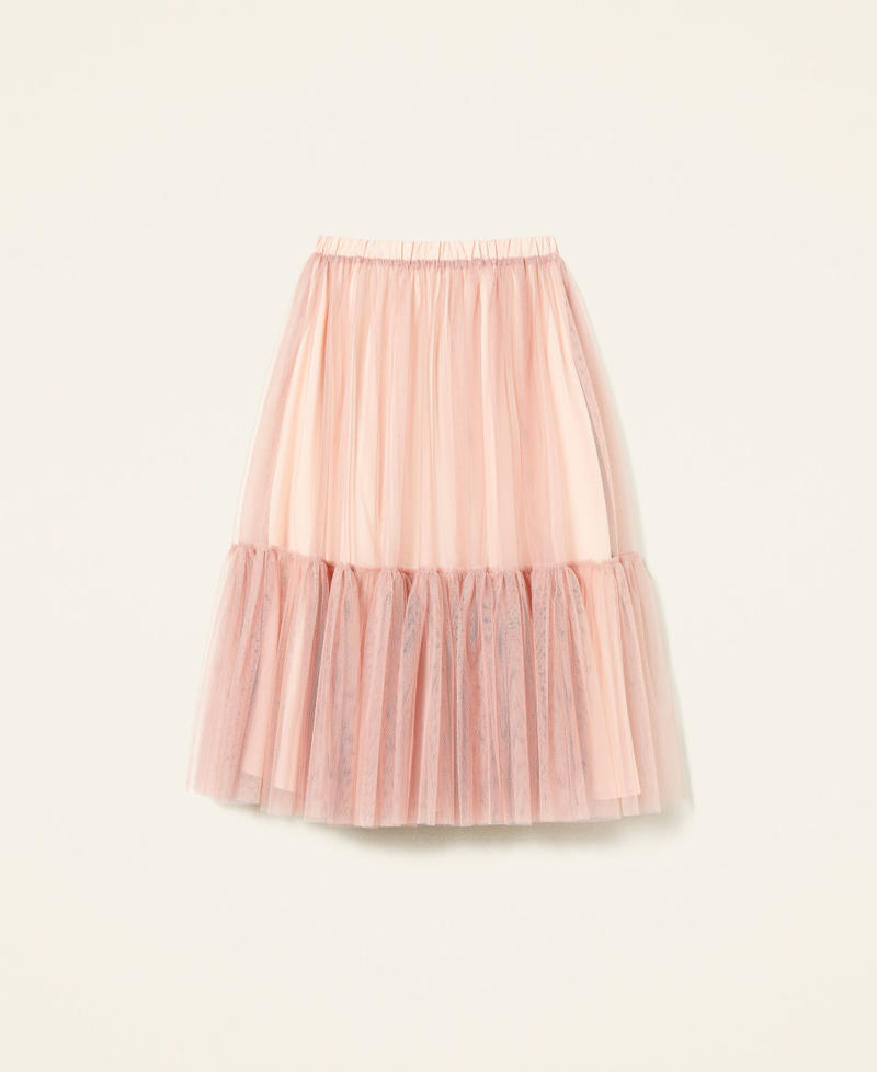Tulle skirt with recycled polyester Quartz Pink Woman 212TQ2130-0S