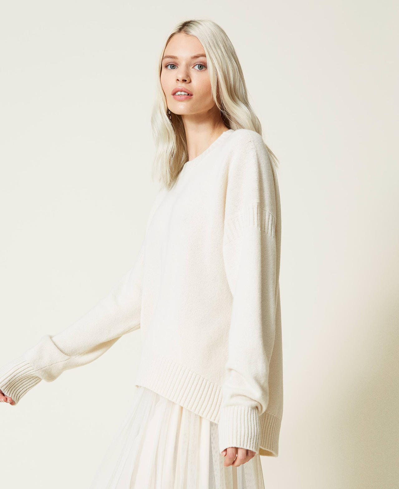 Recycled cashmere blend jumper