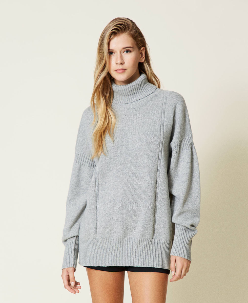 Pull Cachemire Femme Gris clair