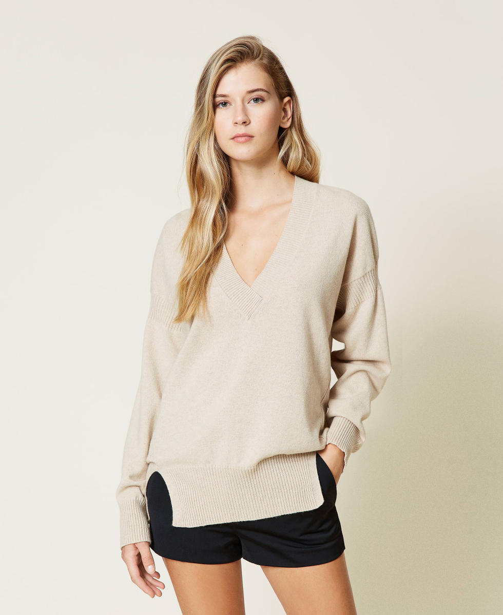 Pull en cachemire m lang recycl Femme Marron TWINSET Milano