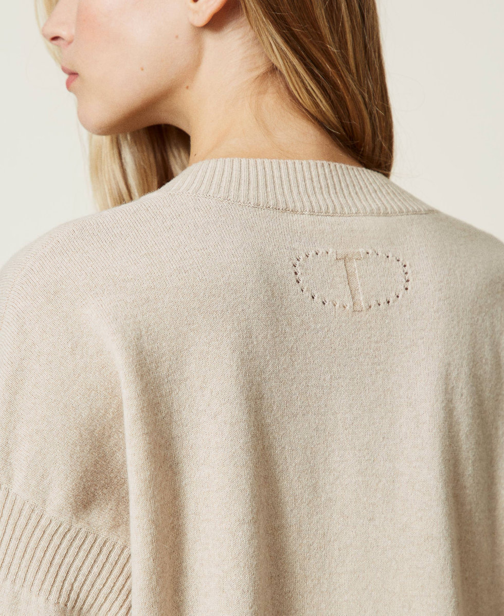 Recycled cashmere blend jumper Woman Brown TWINSET Milano