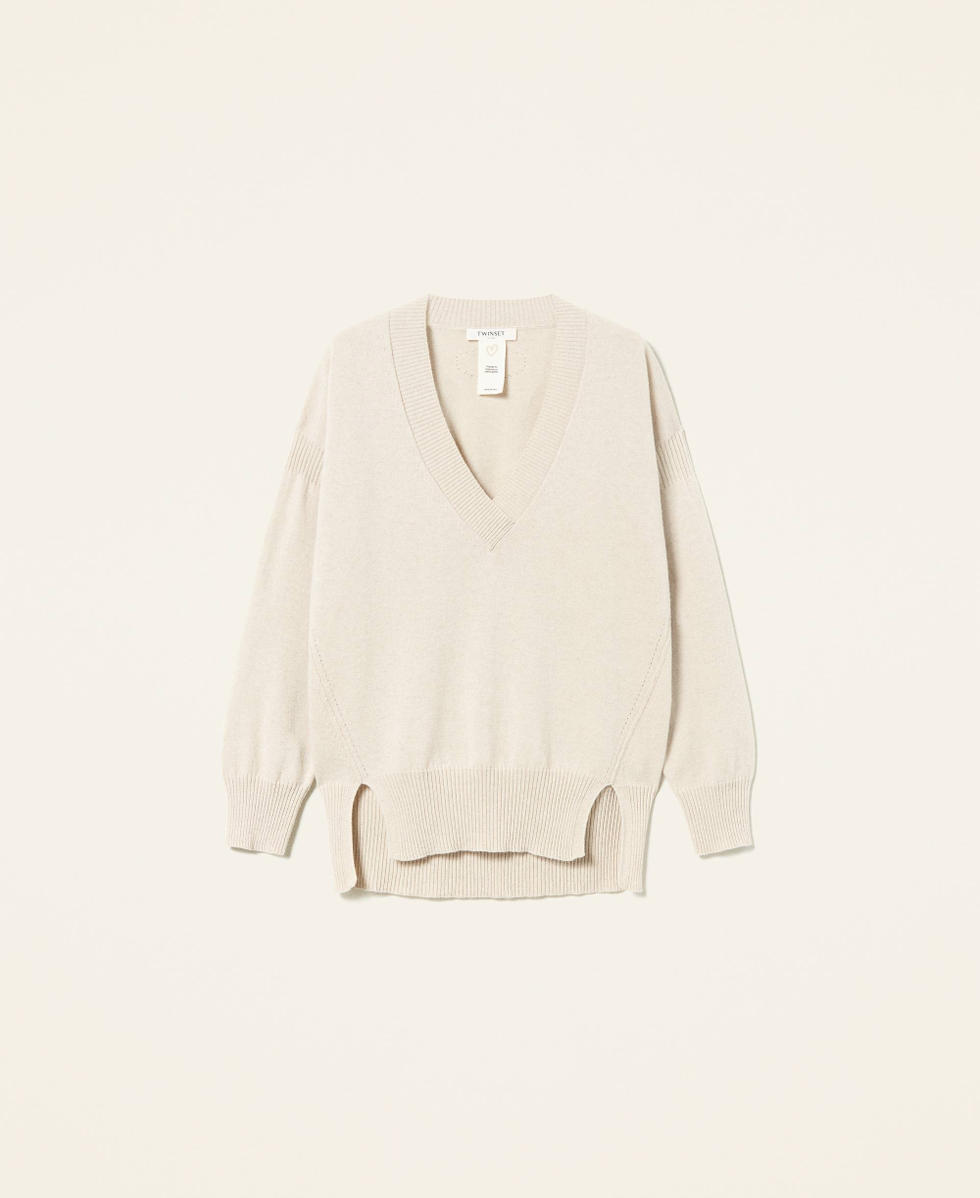 Pull en cachemire m&eacute;lang&eacute; recycl&eacute;