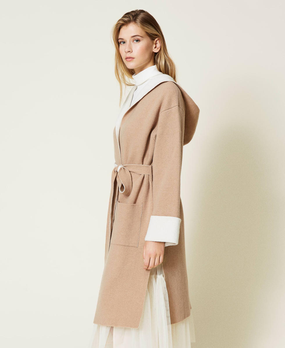 Merino wool and yarn blend cardigan