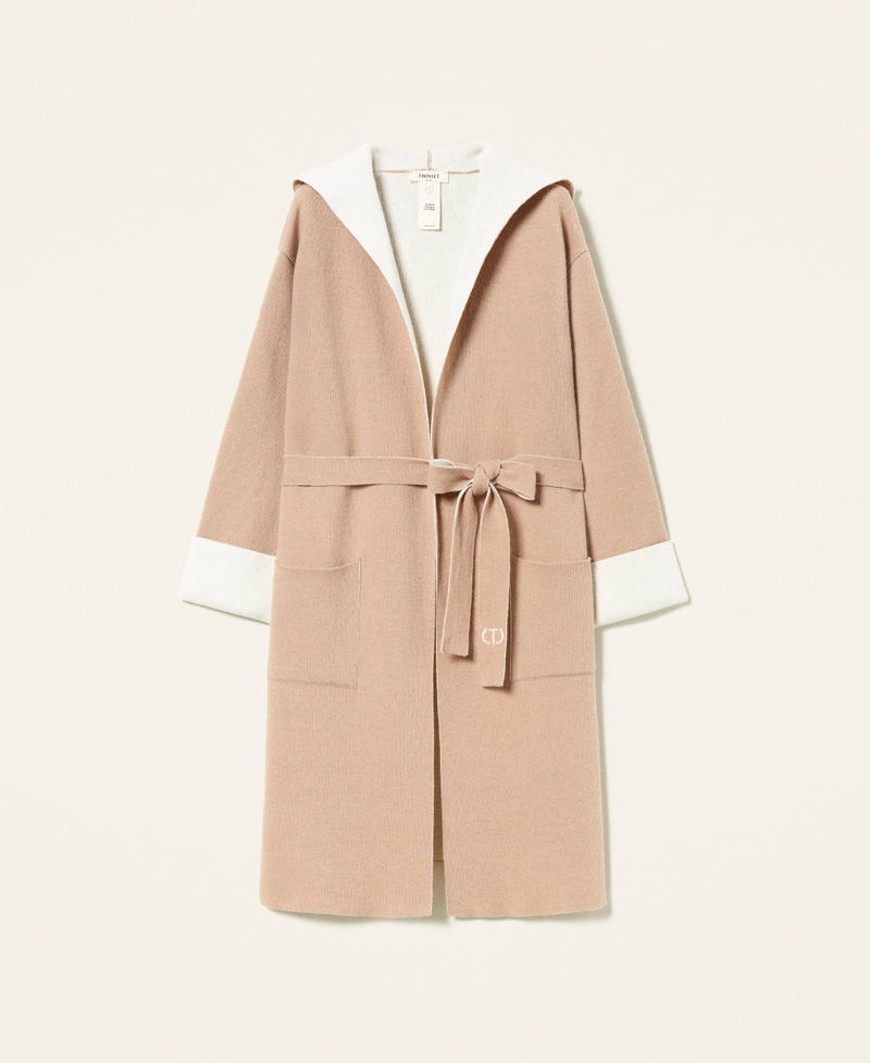 Cardigan en laine m&eacute;rinos et fil recycl&eacute;