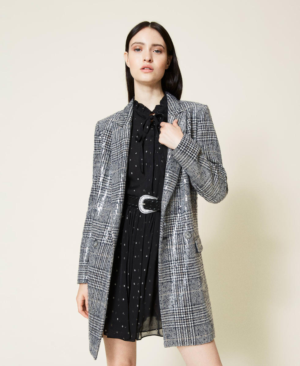 Glen plaid coat store