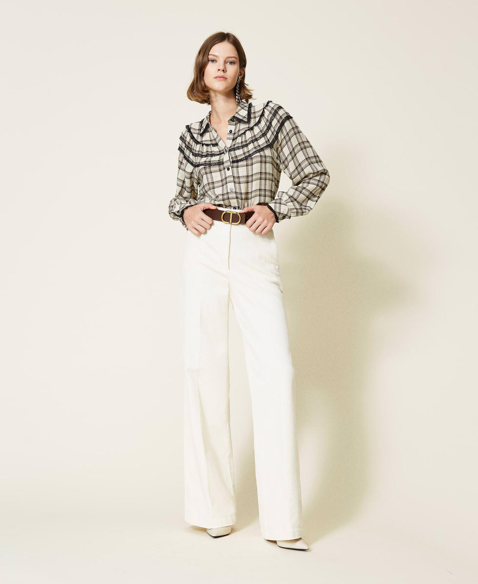 Chemise a carreaux beige femme 2025