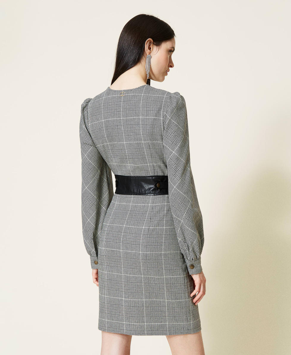 Abito in misto lana Principe di Galles Donna Nero TWINSET Milano