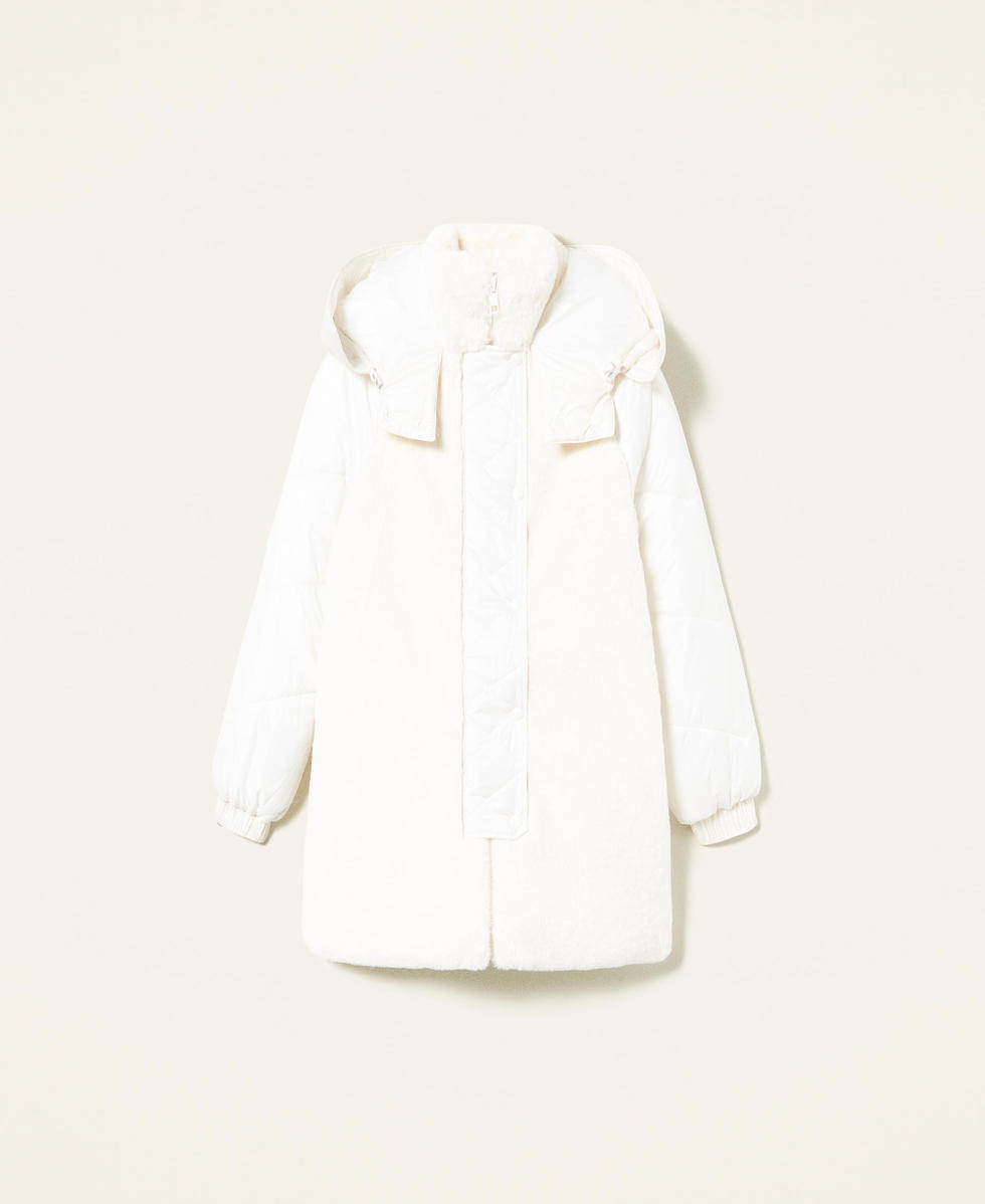 Quilted puffer jacket with inserts White Snow Woman 212TT2211-0S