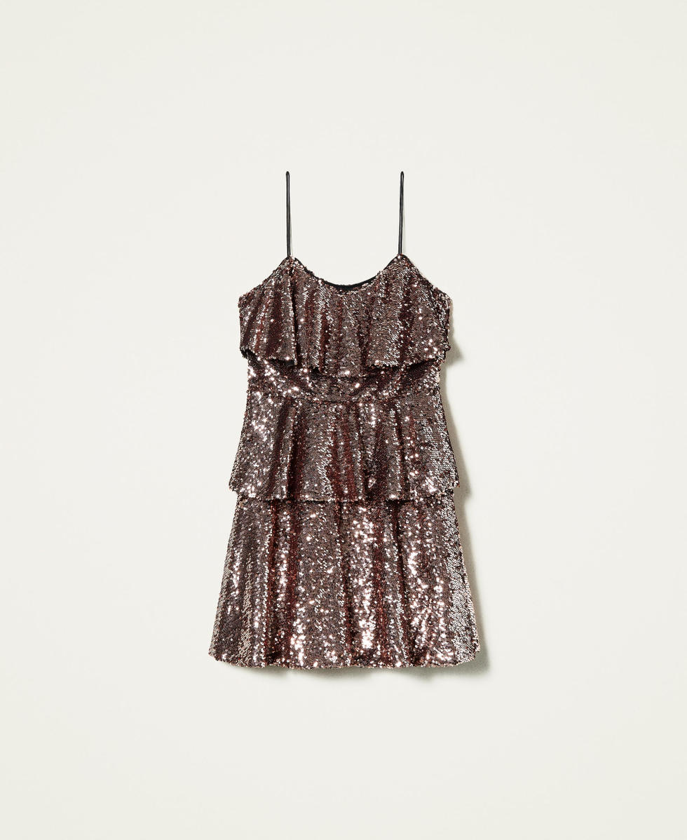 Full sequin dress Canyon Pink Woman 212TT2230-0S