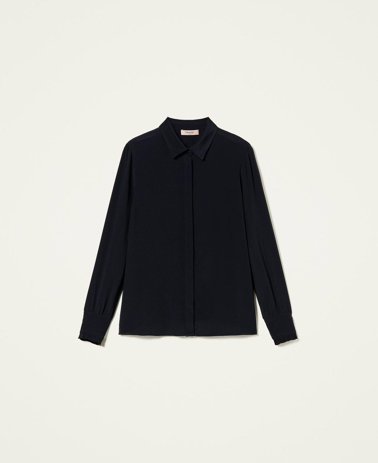 Camicia in misto seta Nero Donna 212TT2300-0S