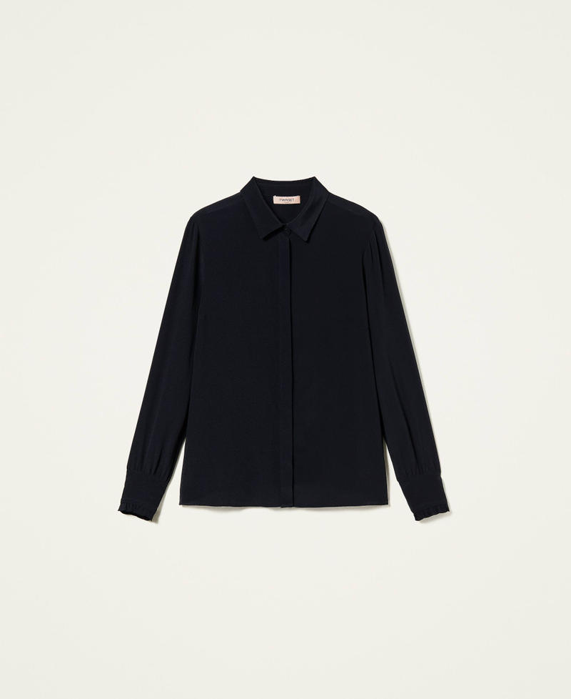 Camicia in misto seta Nero Donna 212TT2300-0S