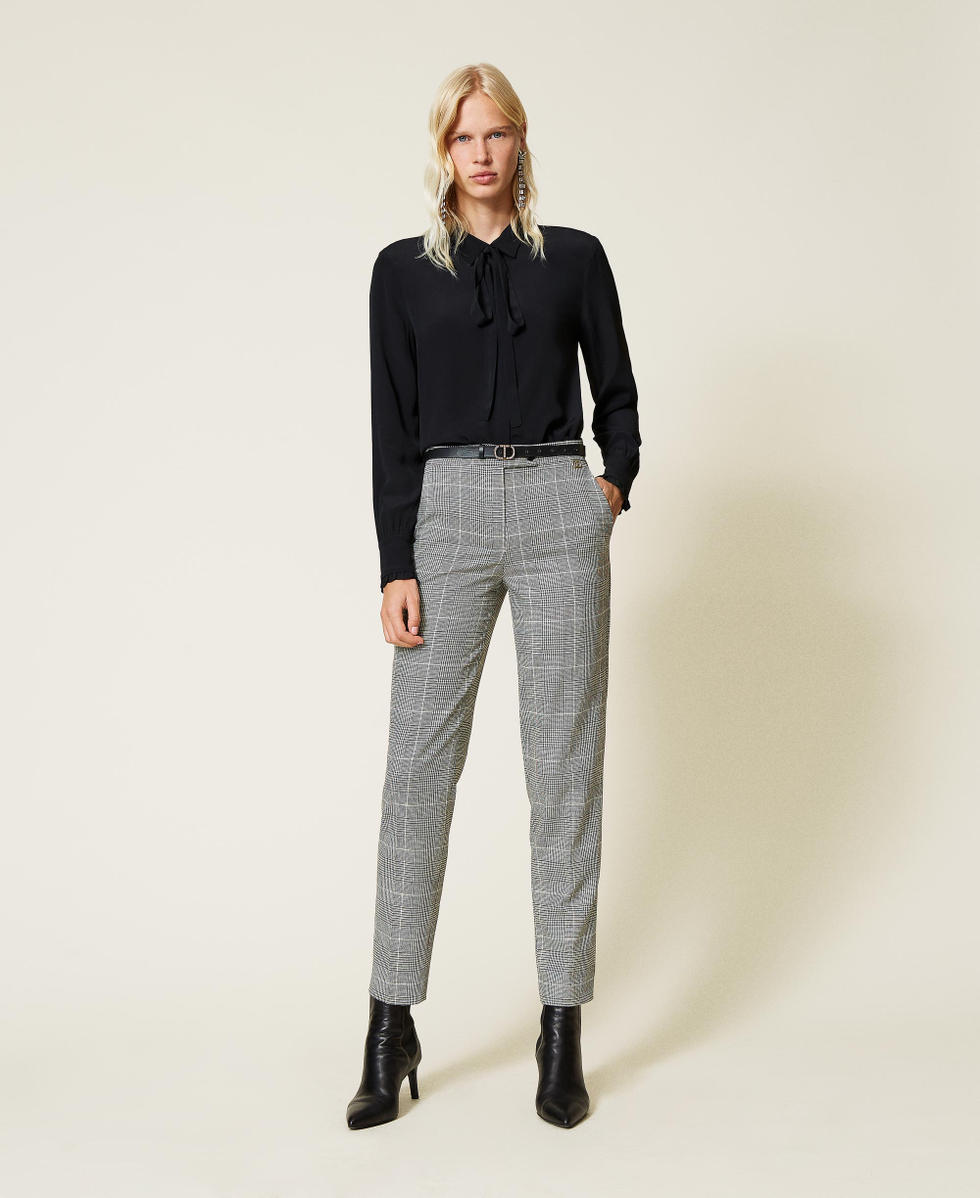 Silk blend shirt Black Woman 212TT2300-0T