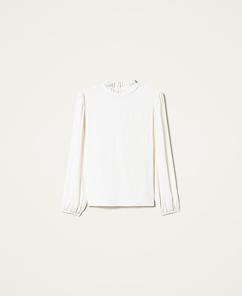Блузка из смесового шелка Белый Снег женщина 212TT2301-0S