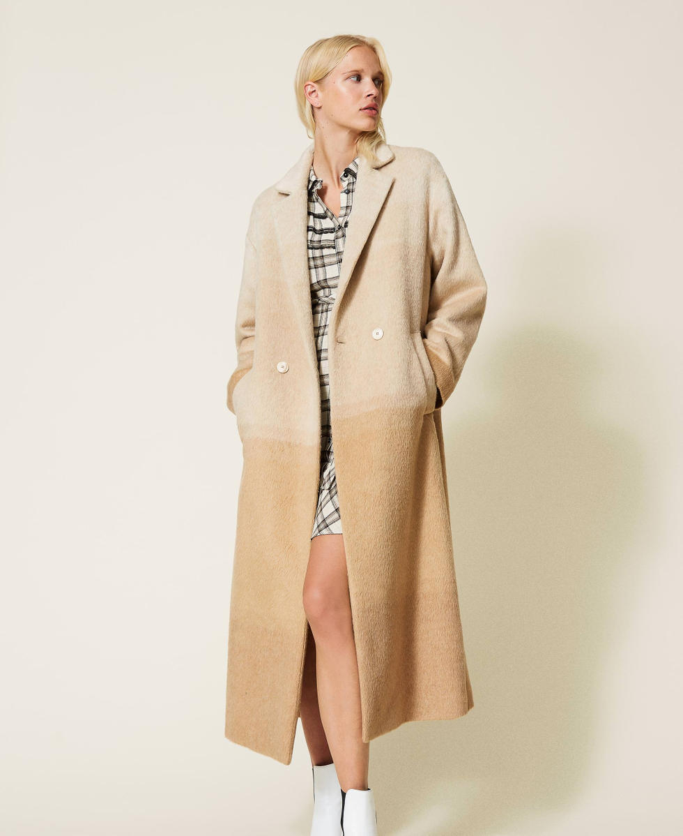 Manteau long creme femme hot sale