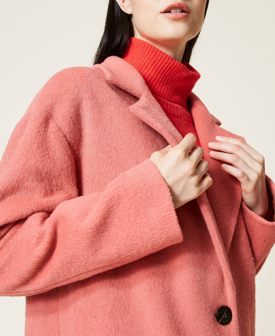 Wool blend coat Canyon Pink Woman 212TT231A-05