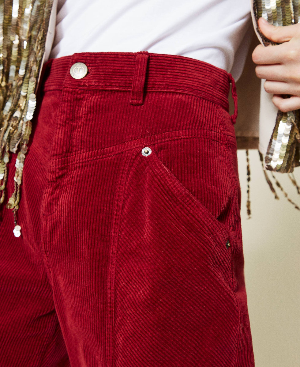 Red corduroy hot sale trousers