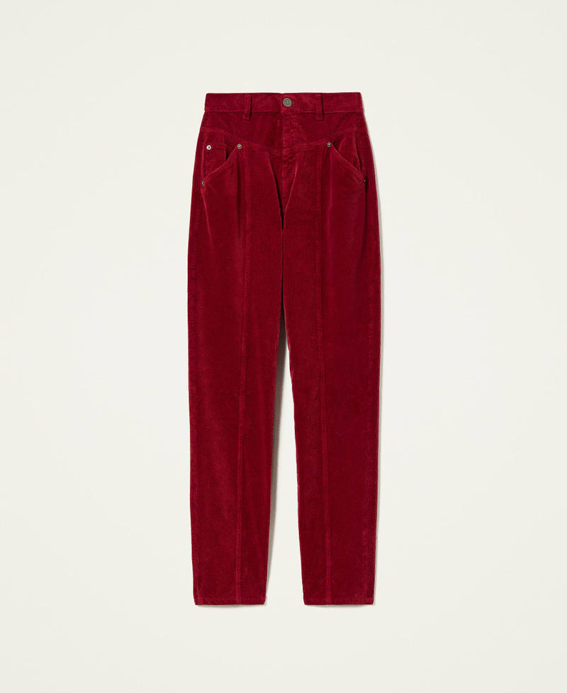 Corduroy trousers Dark Raspberry Woman 212TT2321-0S