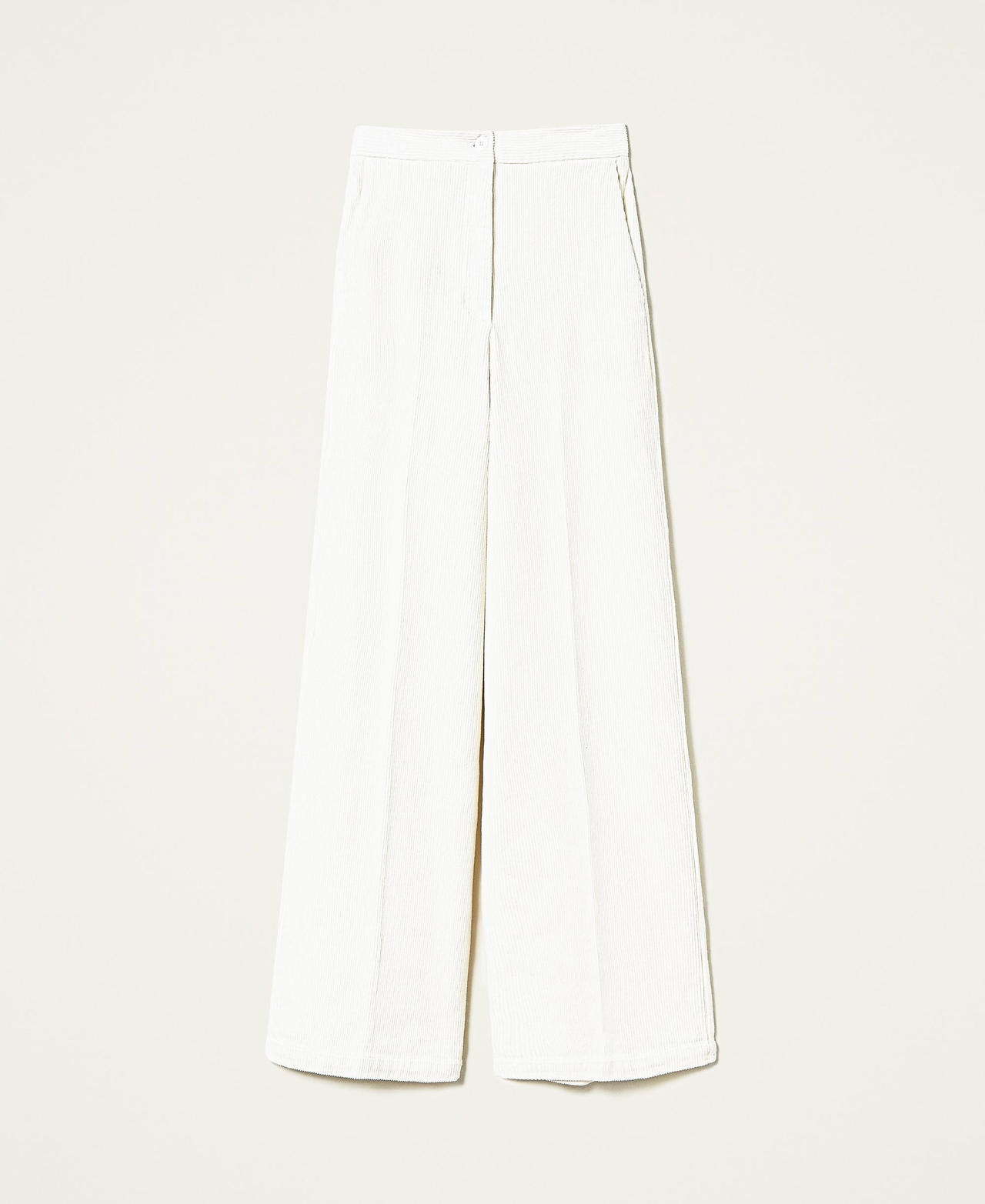 Corduroy palazzo trousers White Snow Woman 212TT2324-0S