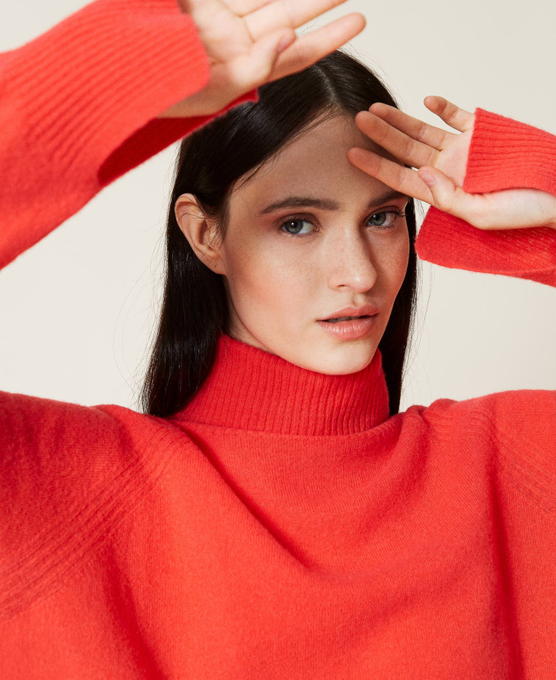 Wool and cashmere jumper "Coral Candy” Red Woman 212TT3120-01