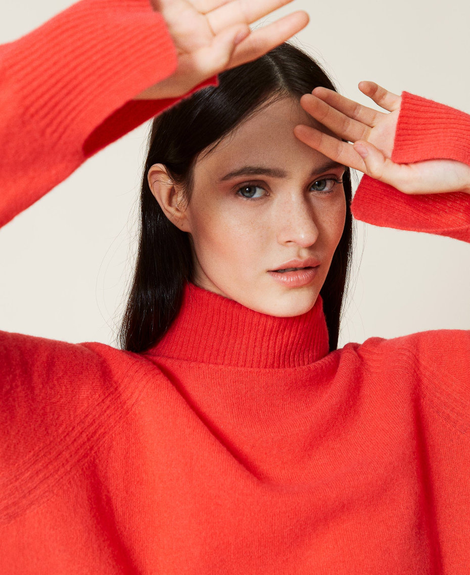 Wool and cashmere jumper "Coral Candy” Red Woman 212TT3120-01