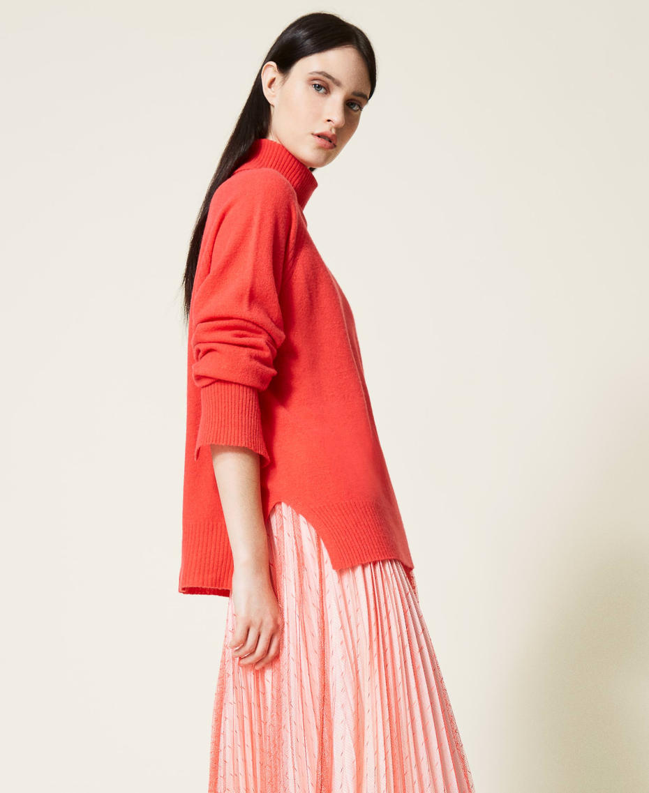 Wool and cashmere jumper "Coral Candy” Red Woman 212TT3120-05