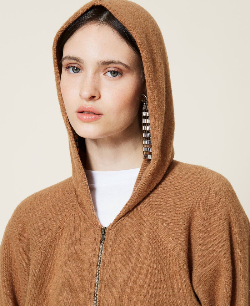 Wool and cashmere cardigan &ldquo;Rum&rdquo; Brown Woman 212TT3122-05