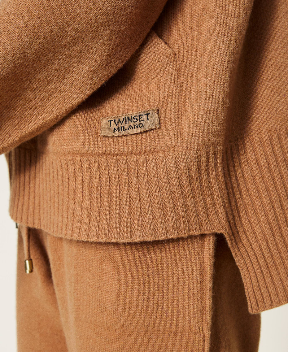 Wool and cashmere cardigan &ldquo;Rum&rdquo; Brown Woman 212TT3122-06