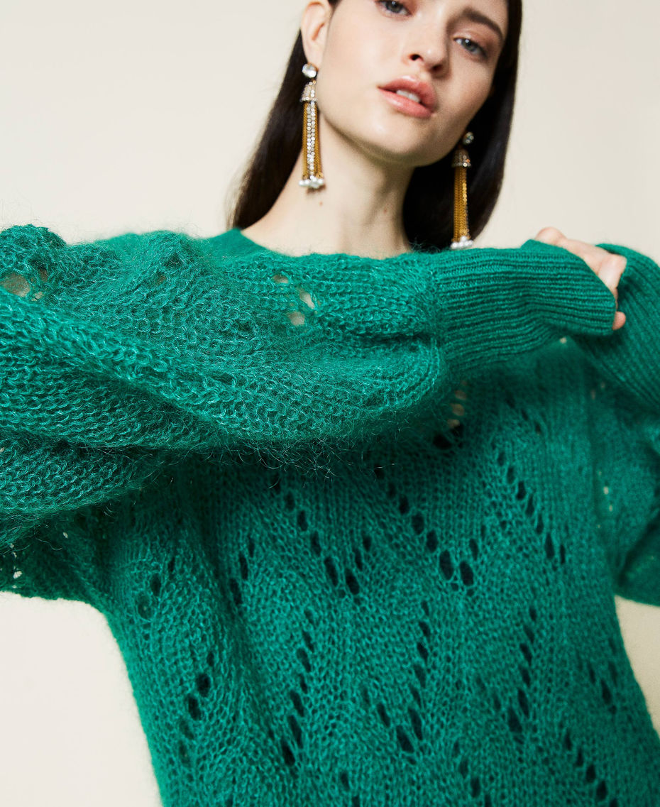 Mohair blend maxi jumper Python Woman 212TT3380-05