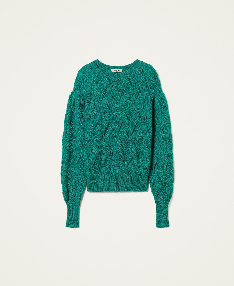 Maxi pull en mohair m&eacute;lang&eacute; Python Femme 212TT3380-0S