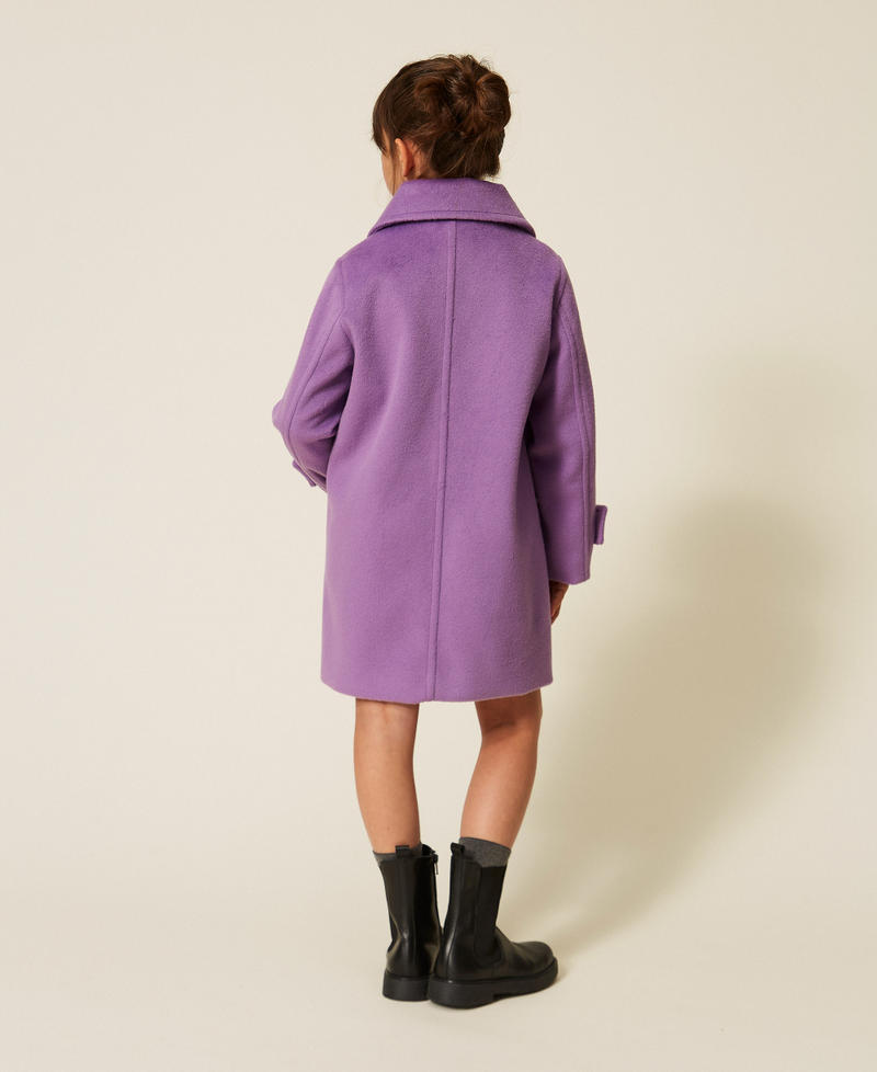 Wool cloth coat with collar &ldquo;Hyacinth&rdquo; Purple Girl 262GJ2060_11296_03