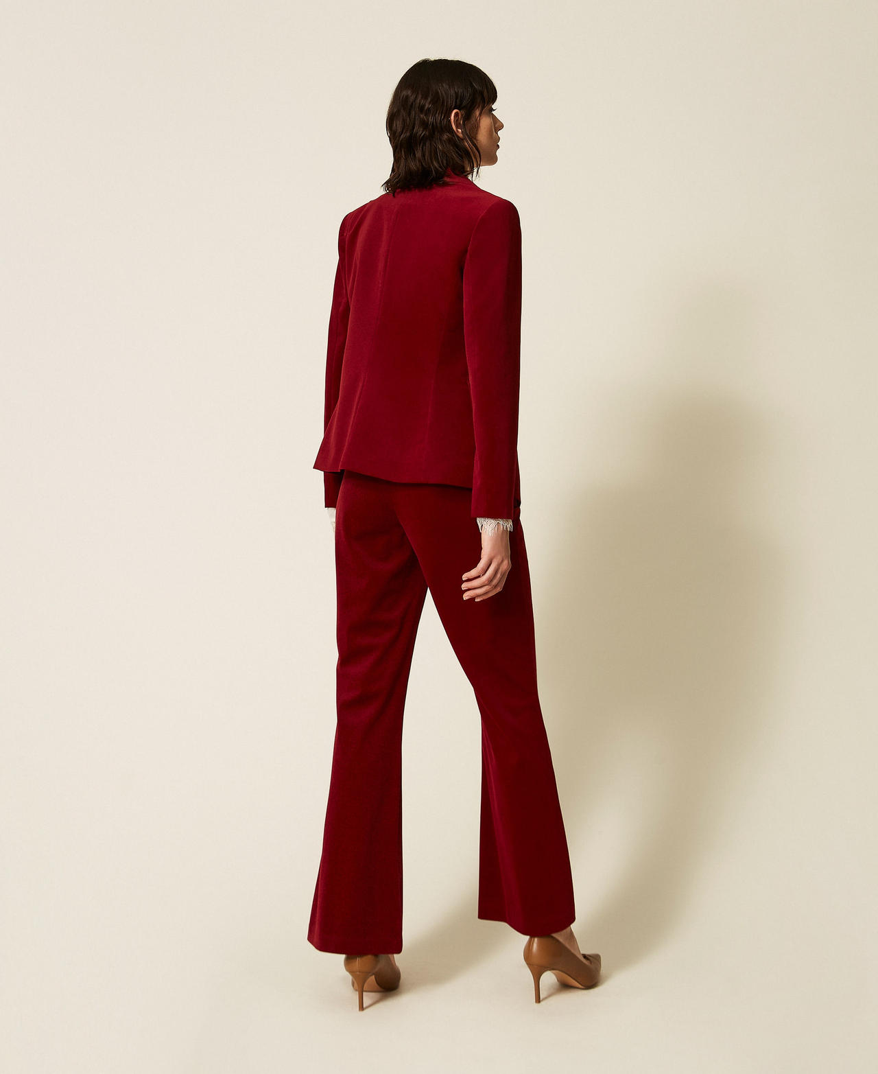 Actitude By Twinset Flared Velvet Trousers