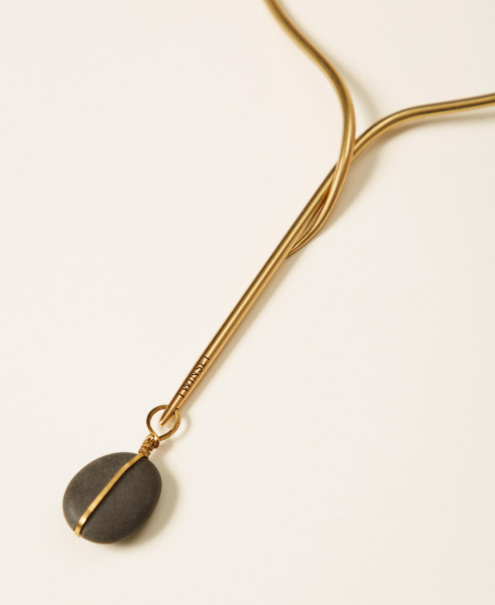 Choker necklaces with stone Old Gold Woman 252TS5DDD_12616_02