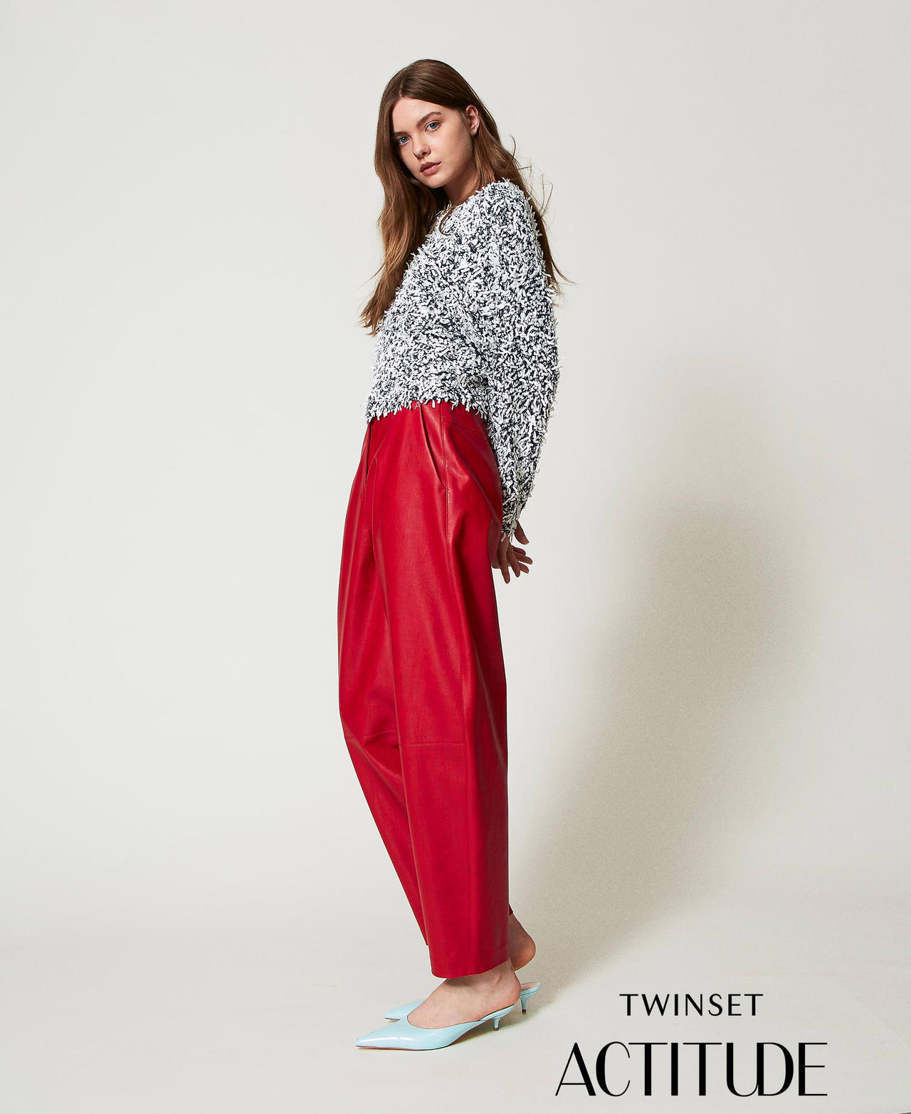 Faux leather barrel trousers Love Potion Woman 251AP2114_12120_PA