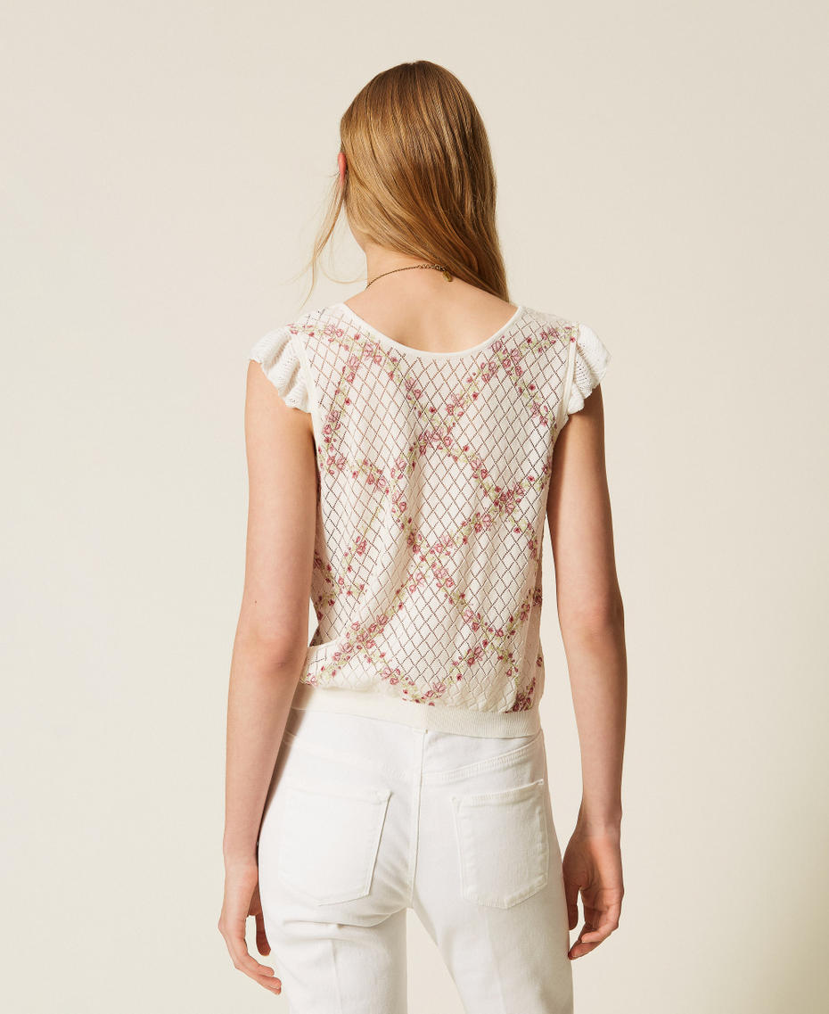 Multi function knit top Delicate Geometries Pastel Print Woman 261TT3271_13589_03