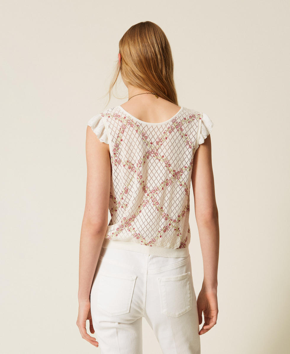 Top double usage en maille Imprim&eacute; Delicate Geometries Pastel Femme 261TT3271_13589_03