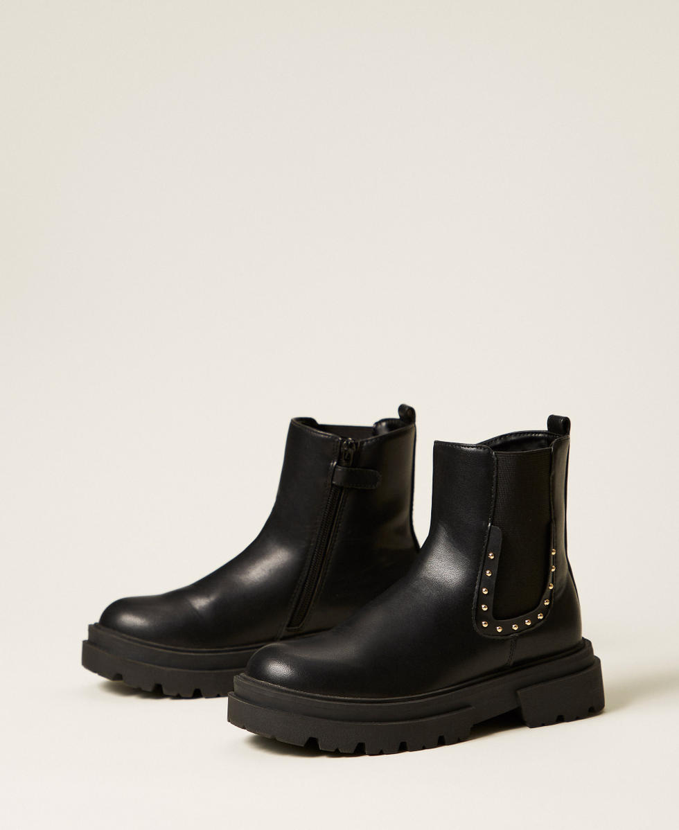 Chelsea-Boot mit Nieten Schwarz M&auml;dchen 252GCJ020_00006_02