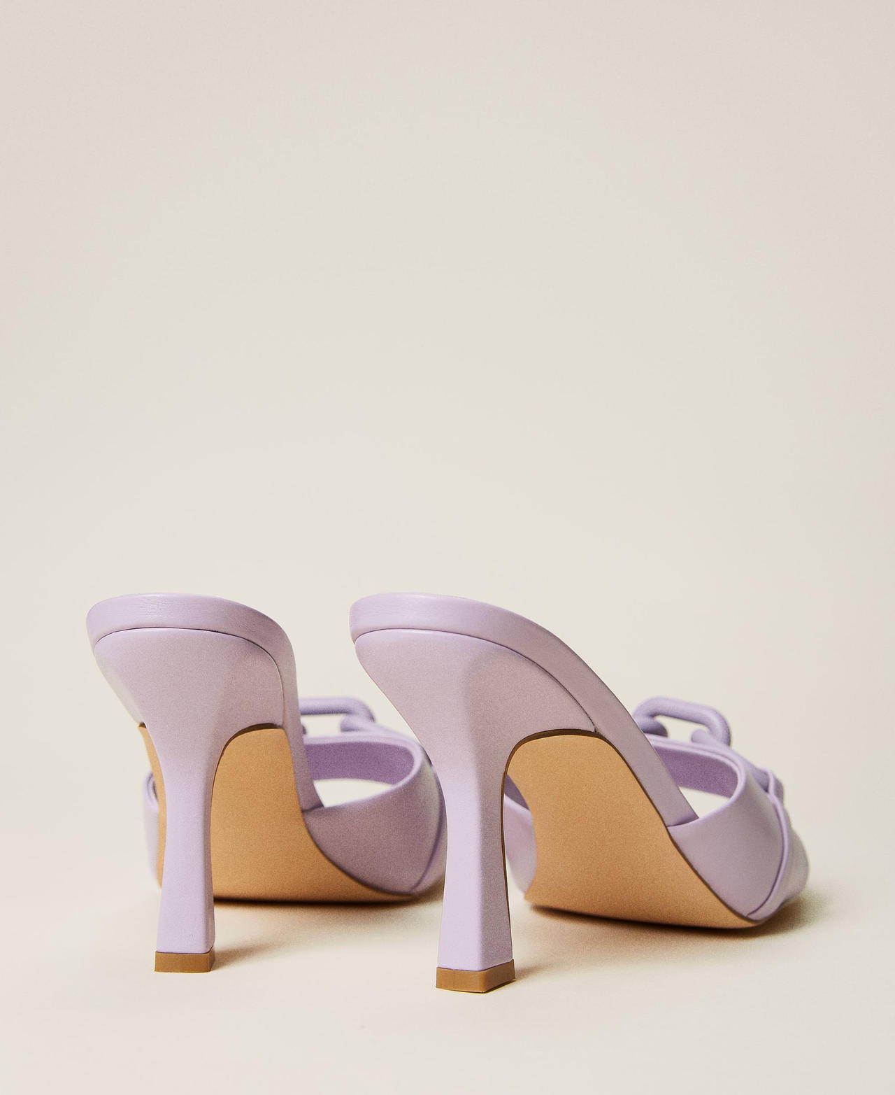 Mules mit Kettengliedern „Pastel Lilac“-Violett Frau 221ACT10E-02