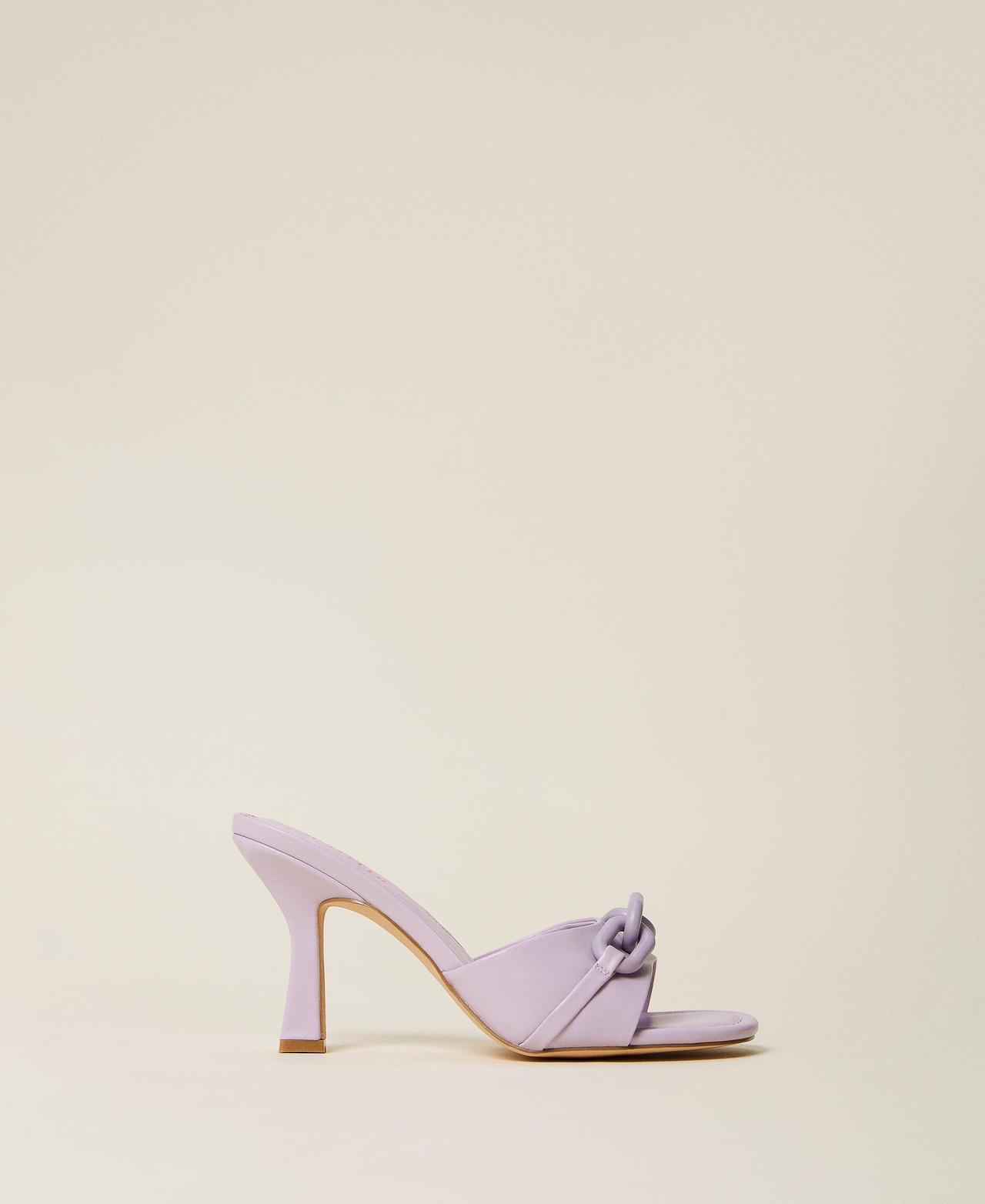 Mules mit Kettengliedern „Pastel Lilac“-Violett Frau 221ACT10E-03