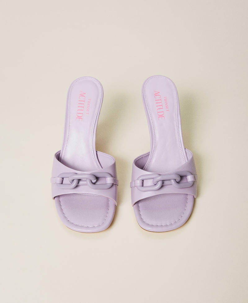 Sandales mules avec chaîne Violet « Pastel Lilac » Femme 221ACT10E-05