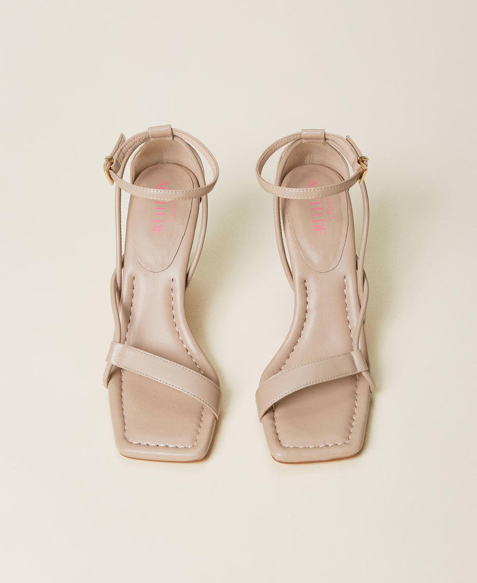High sandals with straps Woman Beige TWINSET Milano