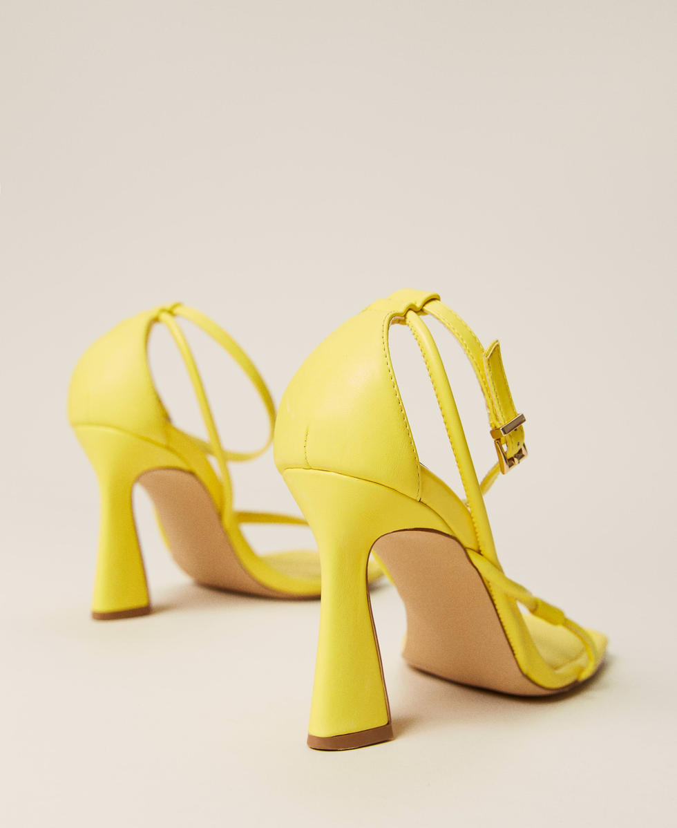Sandali alti con listini Donna Giallo TWINSET Milano