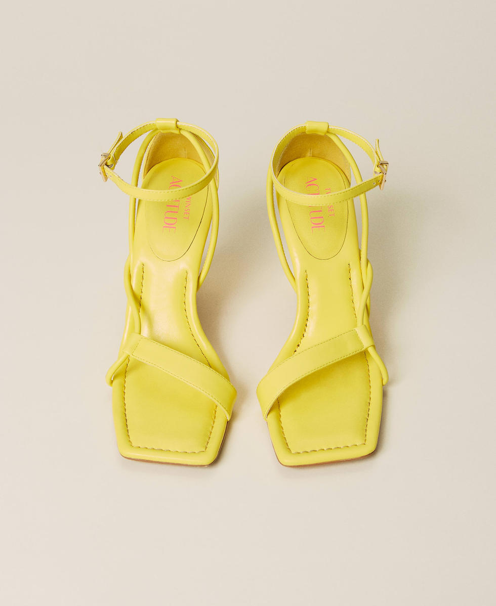 High sandals with straps Woman Yellow TWINSET Milano