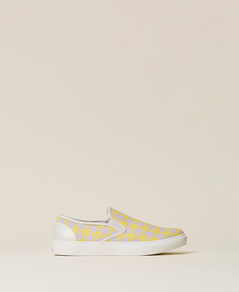 Patterned slip-on trainers