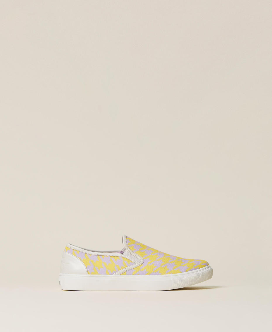 Patterned slip-on trainers