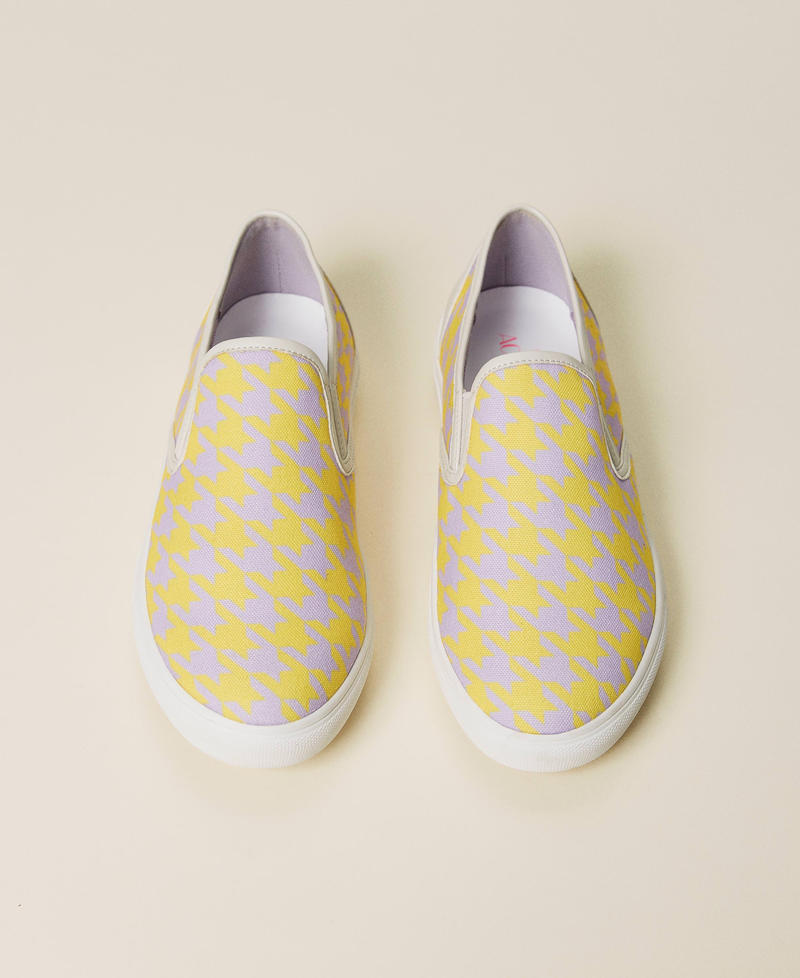 Patterned slip-on trainers