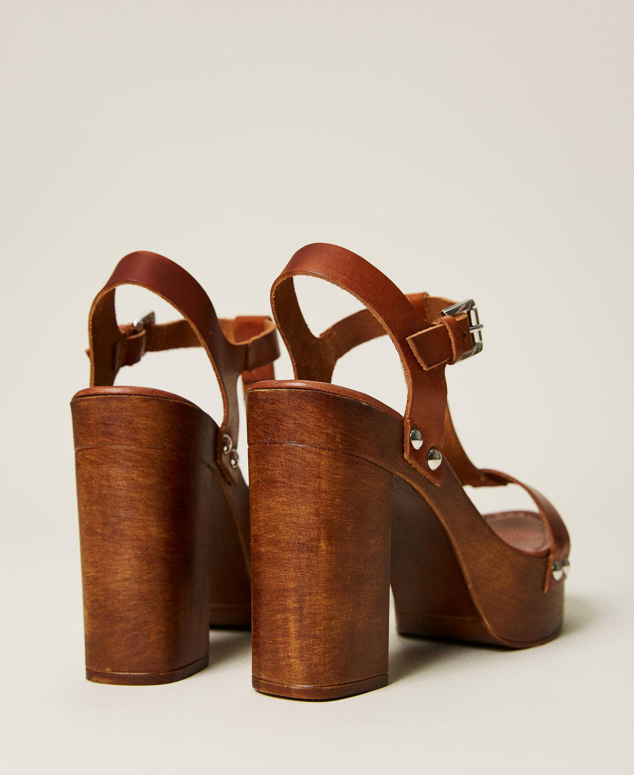 Leather T-bar sandals