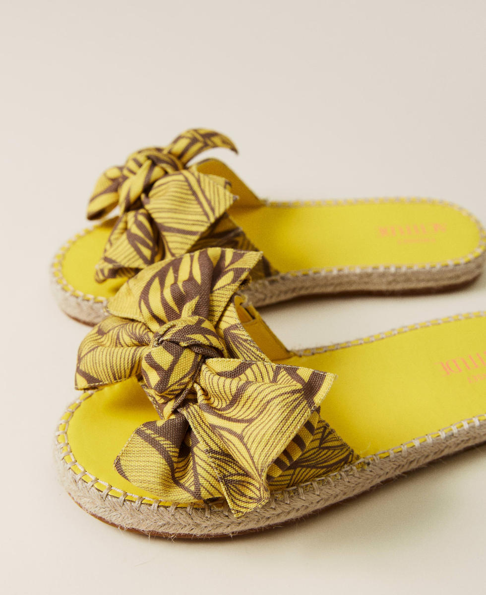 Sliders with bow Woman Yellow TWINSET Milano