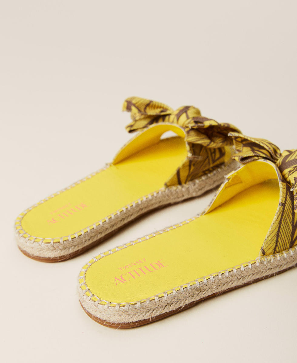 Sliders with bow Woman Yellow TWINSET Milano